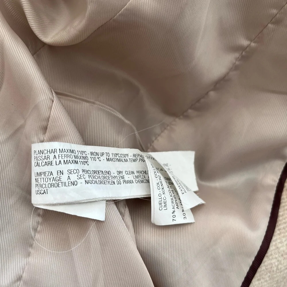 Zara hooded tan Jacket size small - Picture 5 of 8